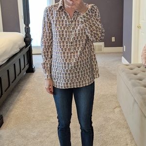 J Crew Popover Top